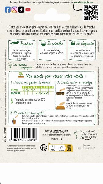 Aromatiques - Basilic Citron - MEDIA_PACKAGING_VERSO